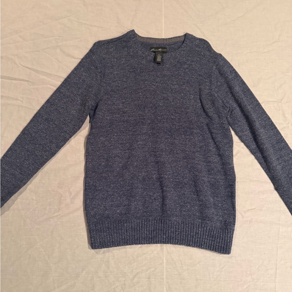 Vintage Eddie Bauer Blue Men's Sweater, Adult Medium, 100% Combed Cotton